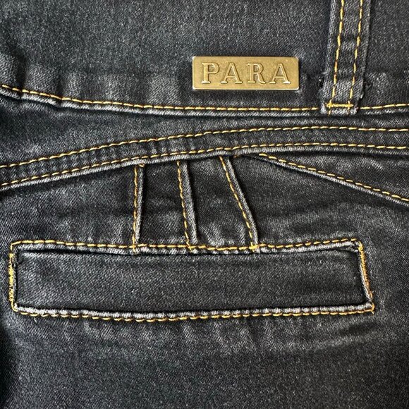 Para Jeans Womens Junior 9  29 Dark Wash Straight Leg Zipper mid-rise - Picture 6 of 9